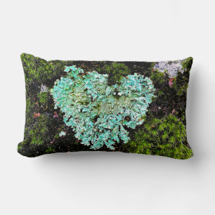 Almofada Lombar Coração de Moss no Travesseiro decorativo de Pedra