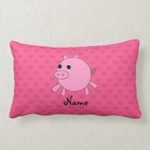 Almofada Lombar Corações conhecidos personalizados do rosa do