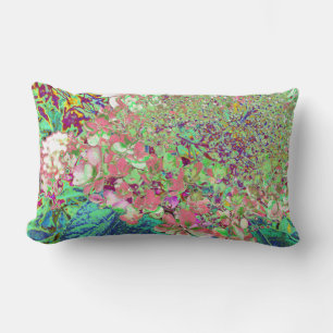 Almofada Lombar Coral Elegante e Chartreuse Limelight Hydrangea