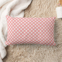 Coral Pink Country Style Gingham Patterno