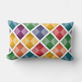 Almofada Lombar Corante Colorido Padrão de Diamante Sacos de Tota 