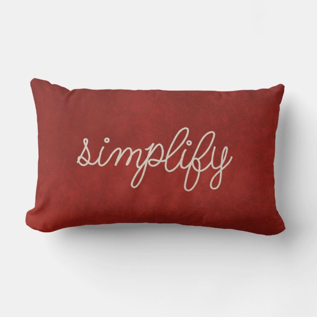 Almofada Lombar corda simplificar texto em vermelho (Frente)
