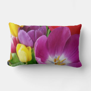 Almofada Lombar cores das tulipas