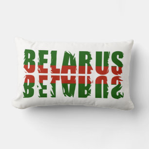 Almofada Lombar Cores Funky da Bandeira Bielorrússia Беларусь Almo