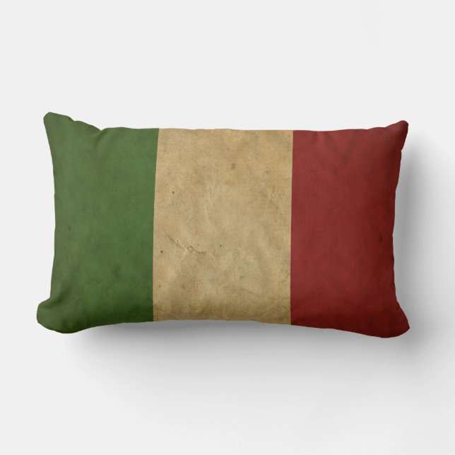 Almofada Lombar Cores italianas do Grunge da bandeira (Frente)