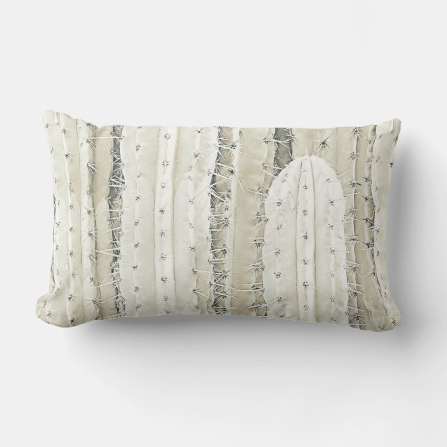 Almofada Lombar Cores Neutrais Fotográficas do Saguaro Cactus Lega (Frente)