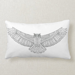 Almofada Lombar Coruja de Eagle modelada étnica