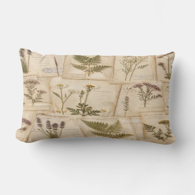 Almofada Lombar Cottagecore Herbarium Pillow (Frente)