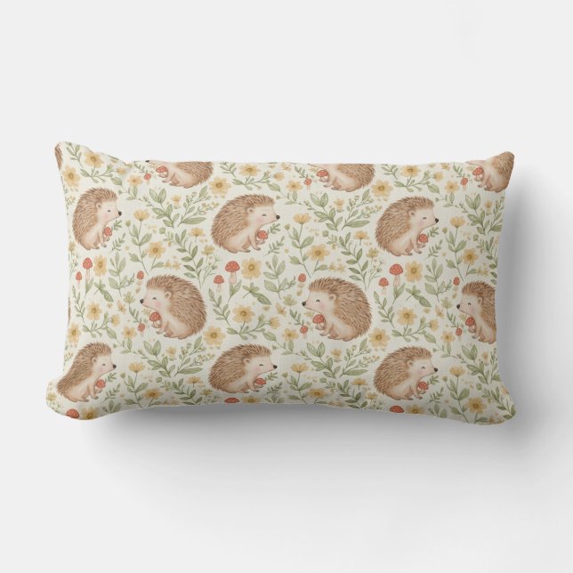 Almofada Lombar Cottagecoreouriço-cacheiro (Frente)