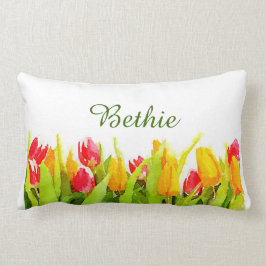 Almofada Lombar Coxim da decoração das tulipas