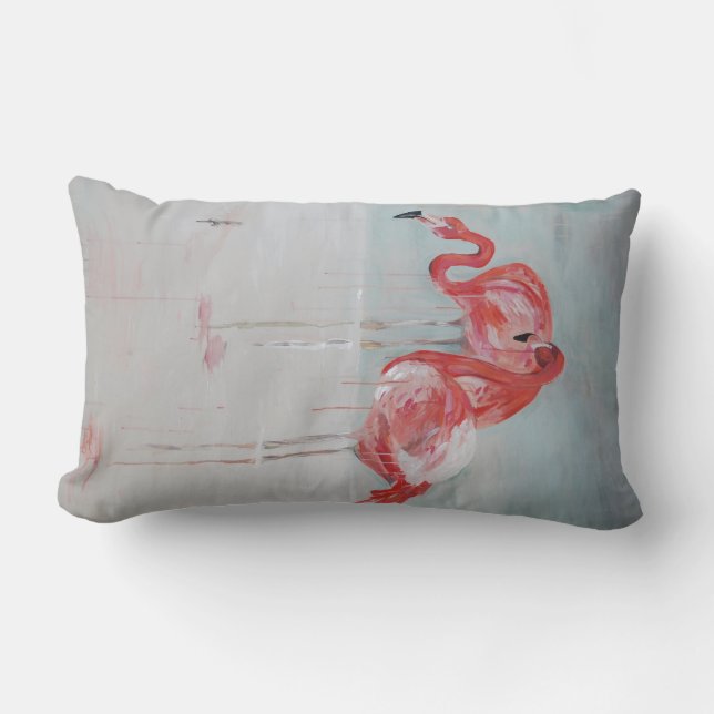 Almofada Lombar Coxim do flamingo (Frente)