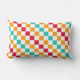 Almofada Lombar Cozy classroom diagonal checkerboard pattern
