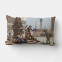 Crianças alimentando pombos em Veneza (por Paolett