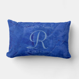 Almofada Lombar Crie o seu nome de família azul