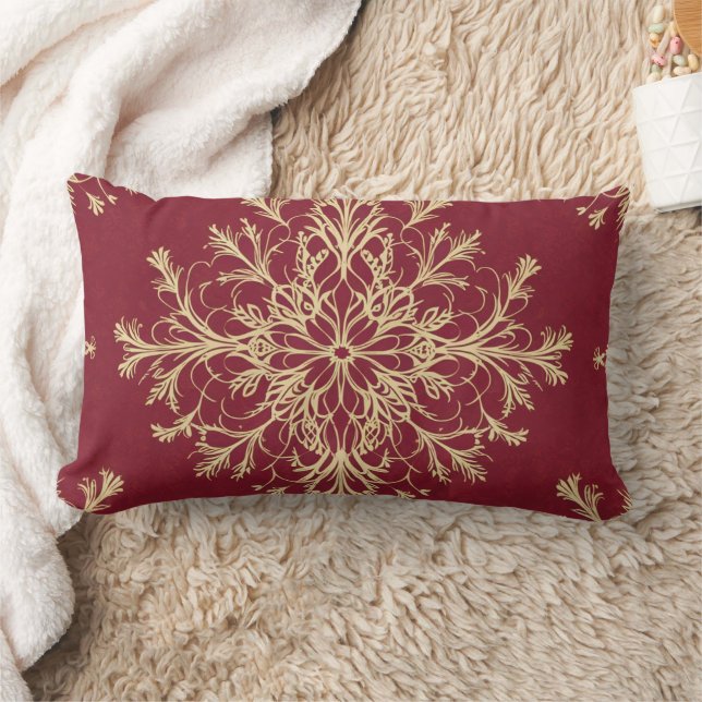 Almofada Lombar Crimson Embrace Travesseiro decorativo com local d (Cobertor)