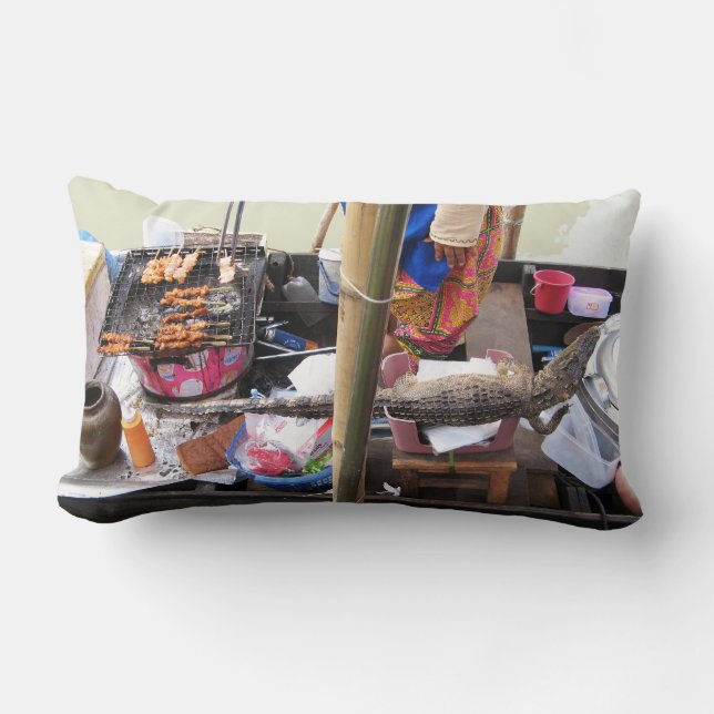 Almofada Lombar Crocodilo CHURRASCO de carne ... Comida da rua Tai (Frente)