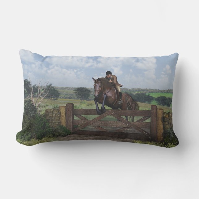 Almofada Lombar Cross Country - Jumping Horse Lumbar Travesseiro d (Frente)