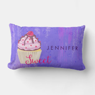 Almofada Lombar Cupcake doce com framboesa no topo personalizado