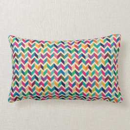 Almofada Lombar Cushion de madeira - Zigzag multicolorida