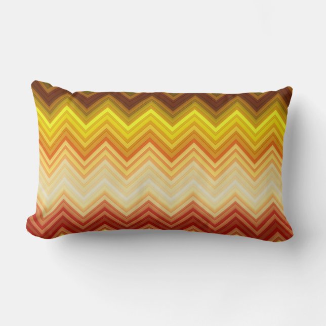 Almofada Lombar Cushion Lombal com Padrão de Listras em Chevron (Frente)