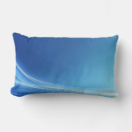 Almofada Lombar Cushion Personalizado - Padrão de Onda Azul