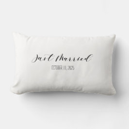 Almofada Lombar Custom Just Married Wedding Pillow Names & Date