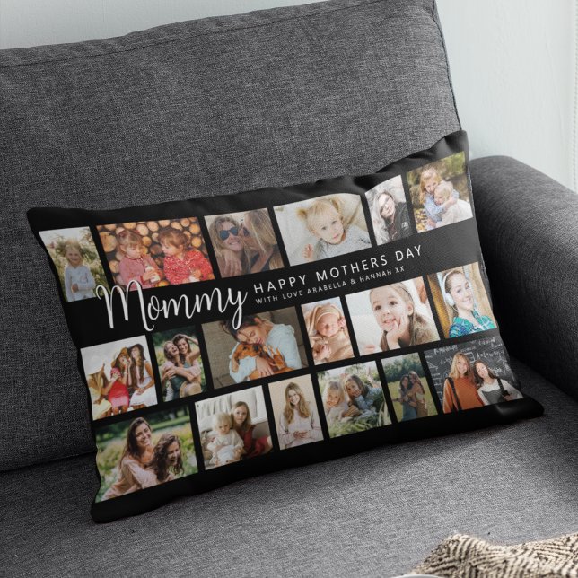 Almofada Lombar Custom Mommy 18 Photo Collage (Criador carregado)