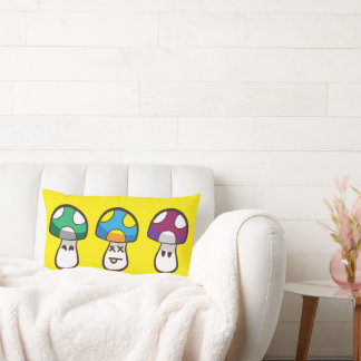Almofada Lombar Cute Gangue de Cogumelo Caveira Pop Art