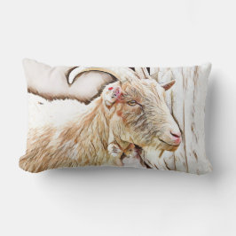 Almofada Lombar Cute Goat Farmhouse Decor