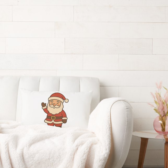 Almofada Lombar Cute Santa Claus Throw Pillow (Sofá)