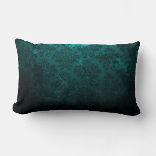 Almofada Lombar Damasco luxuoso verde escuro