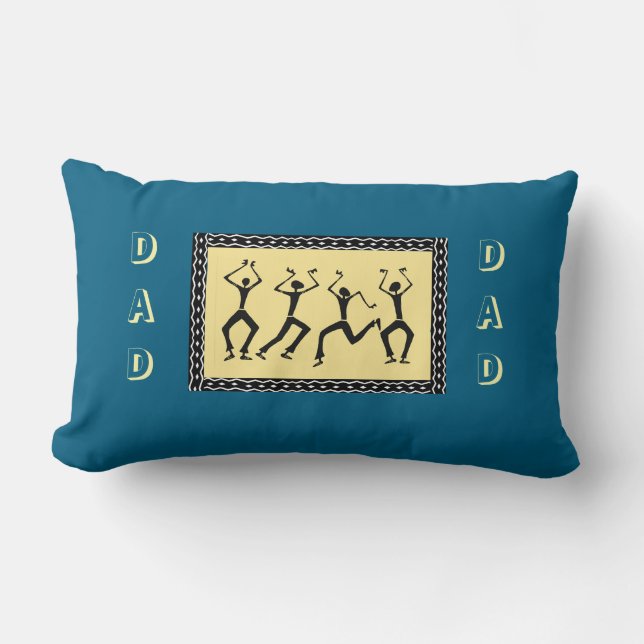 Almofada Lombar Dança do Partido Incrível de Arte Africana (Frente)