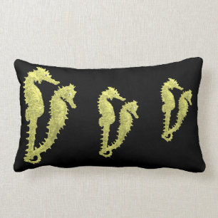 Almofada Lombar Dança dos cavalos marinhos (amarelo)