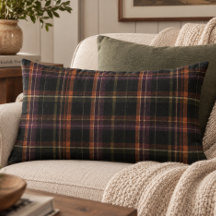 Dark Cottagecore Black Rust Plaid