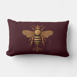 Almofada Lombar Dark Romance Royal Bee | Borgonha e Dourado Francê
