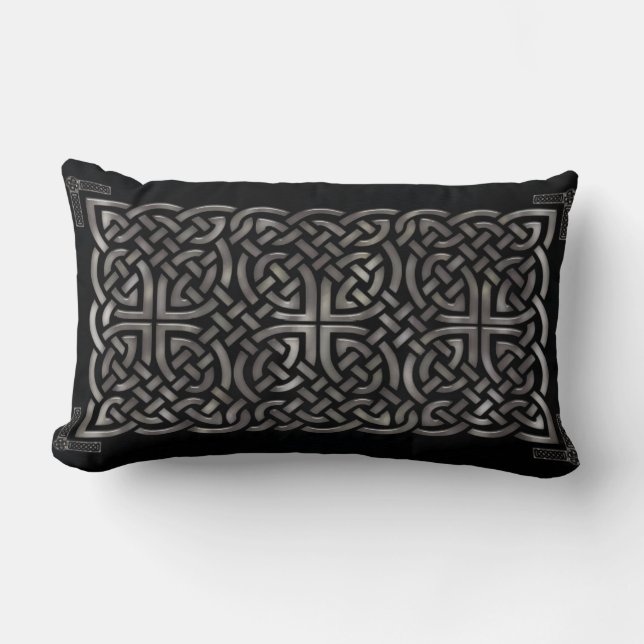 Almofada Lombar DECOR Celular Preto e Prateado (Frente)