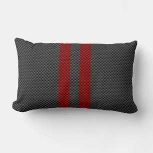 Almofada Lombar Decor de Estilos de Carbono Vermelho Borgonha
