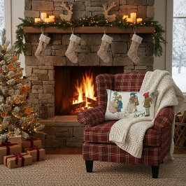 Almofada Lombar Decoração de Casa de Inverno Nostálgica Vintage 