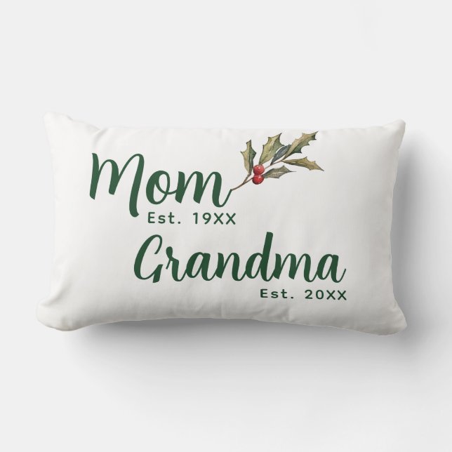 Almofada Lombar Decoração de Natal da vovó (Frente)