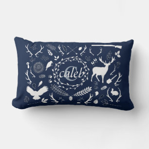 Almofada Lombar Decoração personalizada do Nursery Baby Boy Woodla