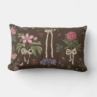 Almofada Lombar Decorative botanical Floral Bow Throw Pillow