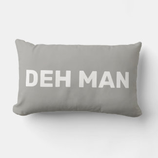 Almofada Lombar "DEH MAN" | Ilhas Virgens - Slang - Texto Branco, 