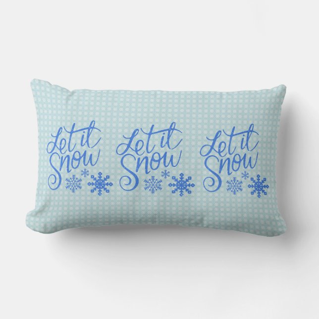 Almofada Lombar Deixe-a nevar, deixe-a nevar, deixe-a nevar. (Frente)