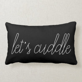 Almofada Lombar deixe-nos afagar o travesseiro decorativo preto