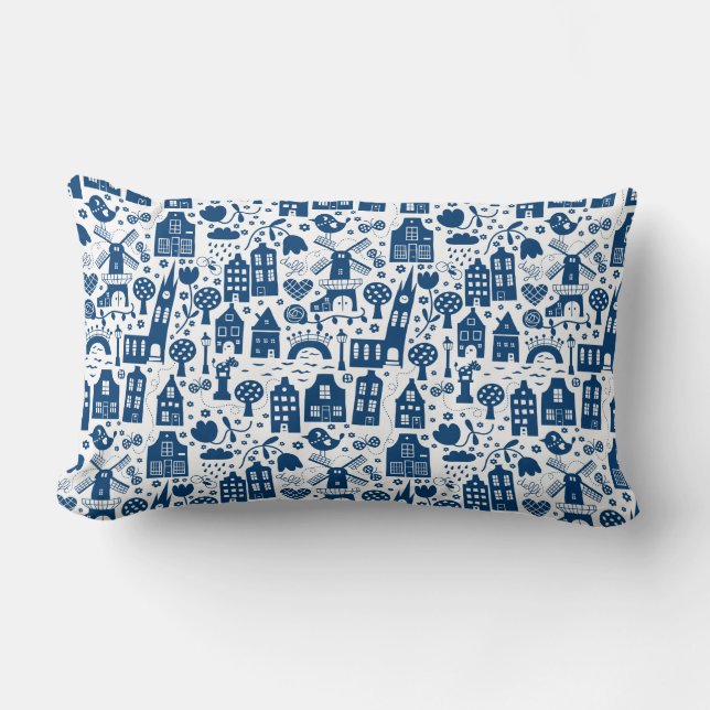 Almofada Lombar Delft Blue by BORA (Frente)