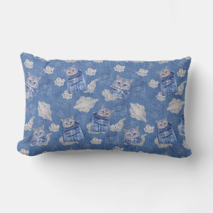 Almofada Lombar Denim Jean bolsos, Kittens e Lace