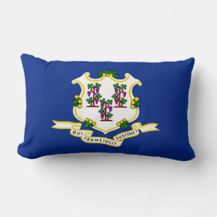 Almofada Lombar Desenho da Bandeira do Estado de Connecticut