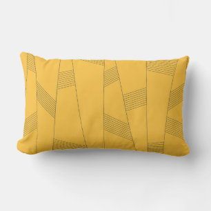 Almofada Lombar Design abstrato simples, amarelo, moderno
