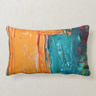 Almofada Lombar Design artístico do abstrato da pintura de óleo