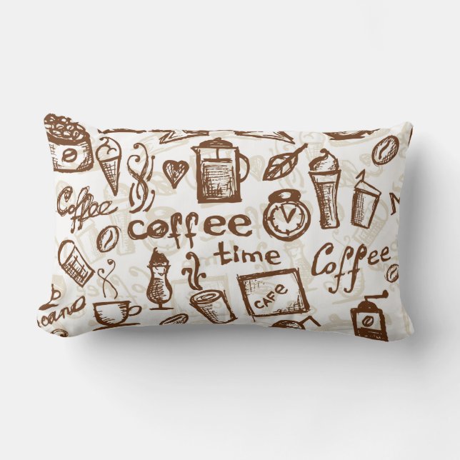 Almofada Lombar Design bonito do café do café (Frente)